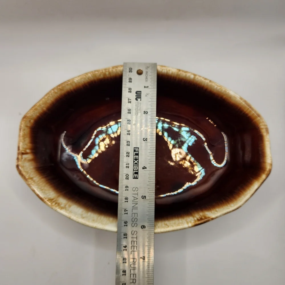 Vintage McCoy Brown Drip Glaze Ovenproof Baking Dish Made in USA